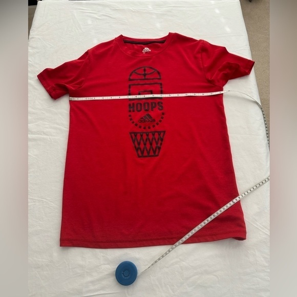 Adidas - Short Sleeve Tee - Boys Size L - Red - Picture 3 of 6